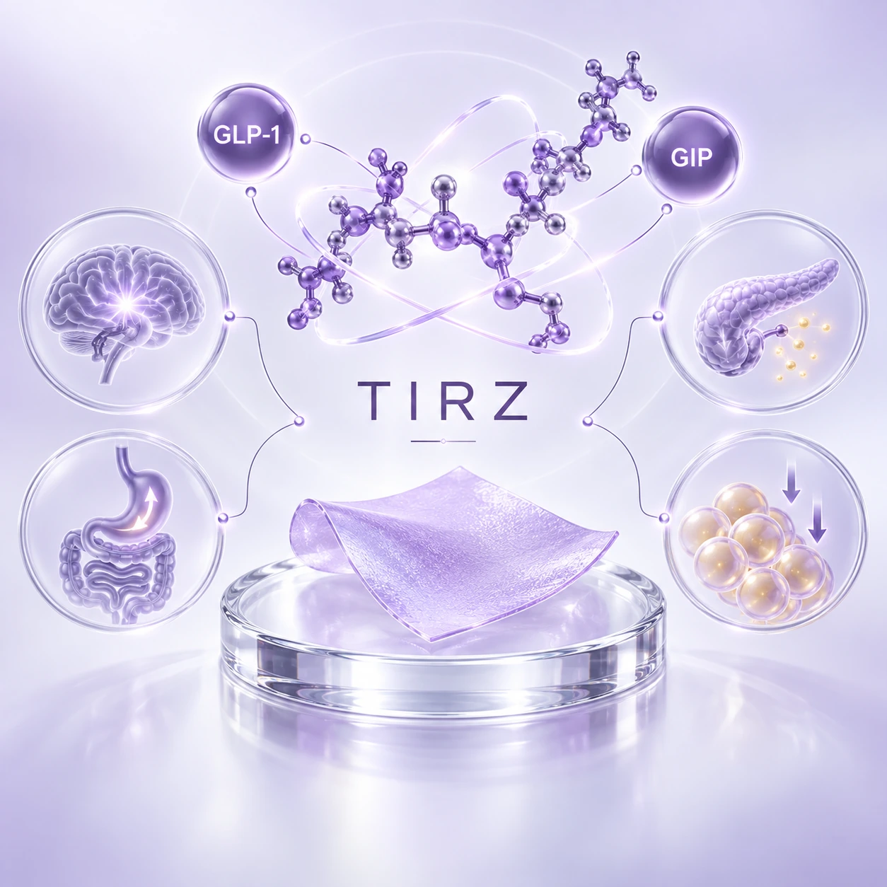 TIRZ concept artwork for tirzepatide oral strip